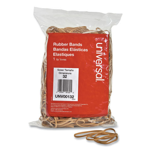 Image of Universal® Rubber Bands, Size 32, 0.04" Gauge, Beige, 1 Lb Box, 820/pack