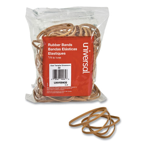 Image of Universal® Rubber Bands, Size 32, 0.04" Gauge, Beige, 4 Oz Box, 205/pack