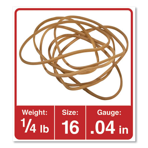 Image of Universal® Rubber Bands, Size 16, 0.04" Gauge, Beige, 4 Oz Box, 475/pack