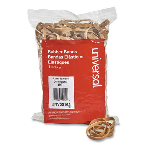 Image of Universal® Rubber Bands, Size 62, 0.04" Gauge, Beige, 1 Lb Box, 490/pack