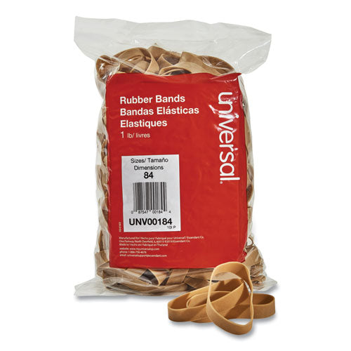 Image of Universal® Rubber Bands, Size 84, 0.04" Gauge, Beige, 1 Lb Box, 155/pack