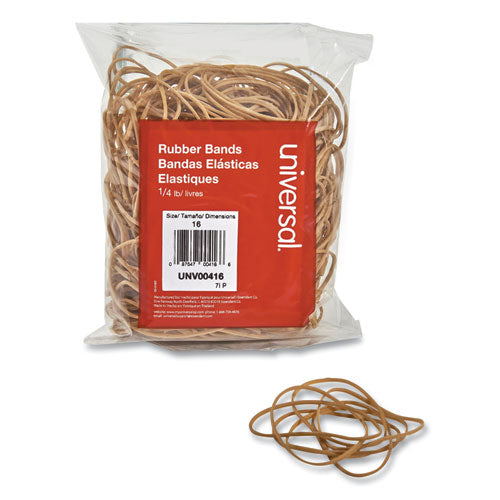 Image of Universal® Rubber Bands, Size 16, 0.04" Gauge, Beige, 4 Oz Box, 475/pack
