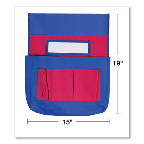 Image of Carson-Dellosa Education Chairback Buddy Pocket Chart, 7 Pockets, 15 X 19, Blue/red
