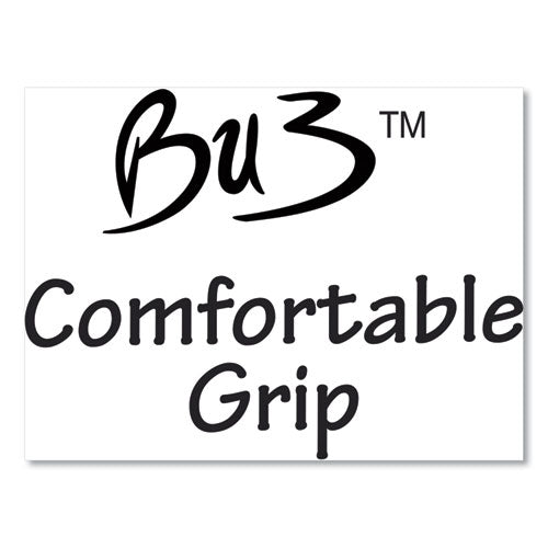 Image of BIC® BU3 Ballpoint Pen, Retractable, Medium 1 mm, Black Ink, Smoke/Black Barrel, 18/Pack