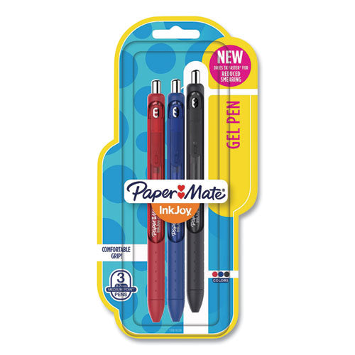 Image of Paper Mate® Inkjoy Gel Pen, Retractable, Medium 0.7 Mm, Assorted Ink And Barrel Colors, 3/pack