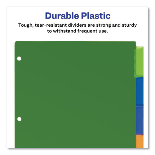 Image of Avery® Insertable Big Tab Plastic Dividers, 5-Tab, 11 X 8.5, Assorted, 1 Set