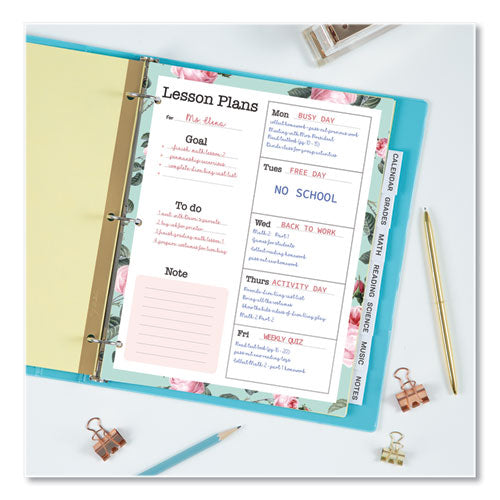 Image of Avery® Insertable Big Tab Dividers, 8-Tab, Double-Sided Gold Edge Reinforcing, 11 x 8.5, Buff, Clear Tabs, 24 Sets