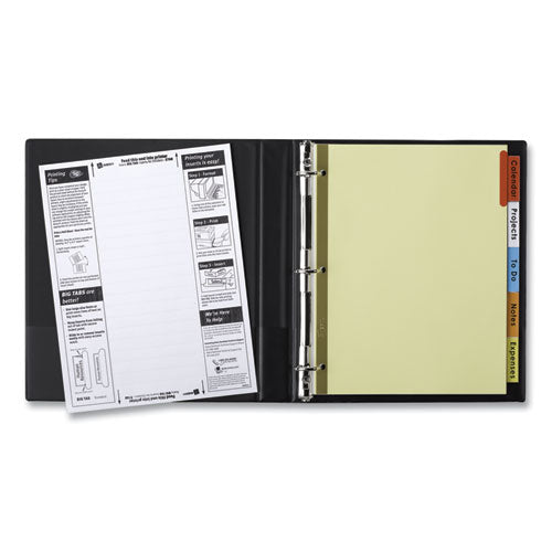 Image of Avery® Insertable Big Tab Dividers, 5-Tab, Double-Sided Gold Edge Reinforcing, 11 x 8.5, Buff, Assorted Tabs, 1 Set