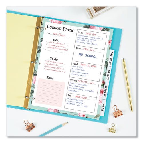 Image of Avery® Insertable Big Tab Dividers, 5-Tab, Double-Sided Gold Edge Reinforcing, 11 x 8.5, Buff, Clear Tabs, 24 Sets