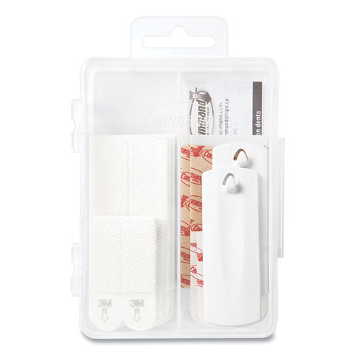 Image of Command Picture Hanging Kit, Assorted Sizes, Plastic, White, 1 lb; 4 lb Capacities, 24 Pieces/Pack