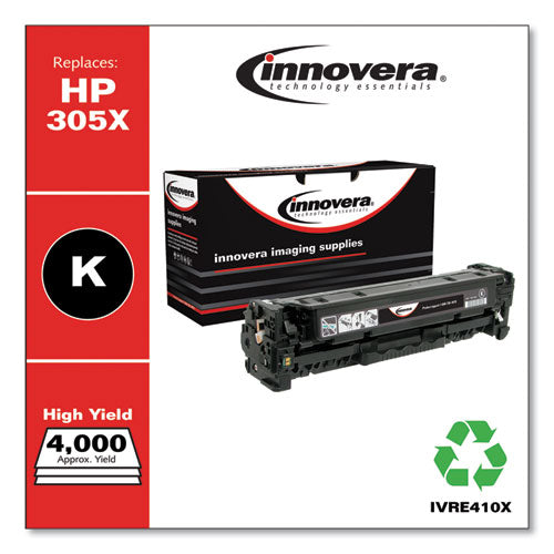 Image of Innovera® Remanufactured Black High-Yield Toner, Replacement for 305X (CE410X), 4,000 Page-Yield