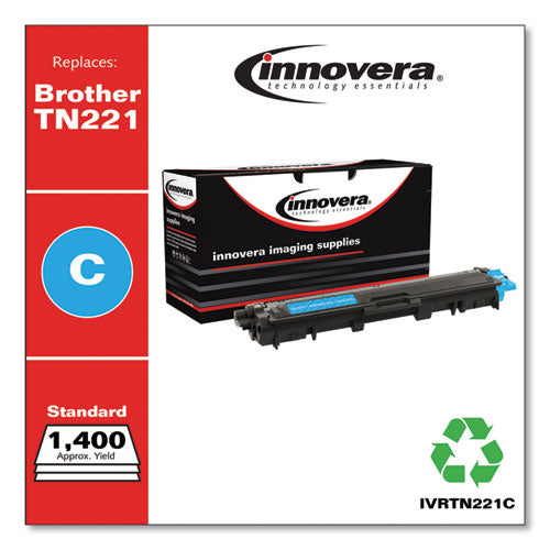 Image of Innovera® Remanufactured Cyan Toner, Replacement for TN221C, 1,400 Page-Yield
