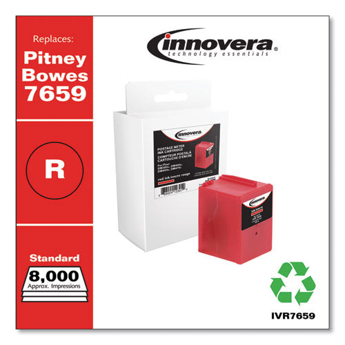Image of Innovera® Compatible Red Postage Meter Ink, Replacement for 765-9 (7659), 8,000 Page-Yield