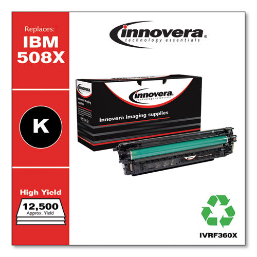 Image of Innovera® Remanufactured Black High-Yield Toner, Replacement for 508X (CF360X), 12,500 Page-Yield