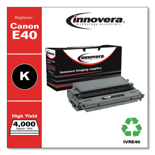 Image of Innovera® Remanufactured Black High-Yield Toner, Replacement for E40 (1491A002AA), 4,000 Page-Yield