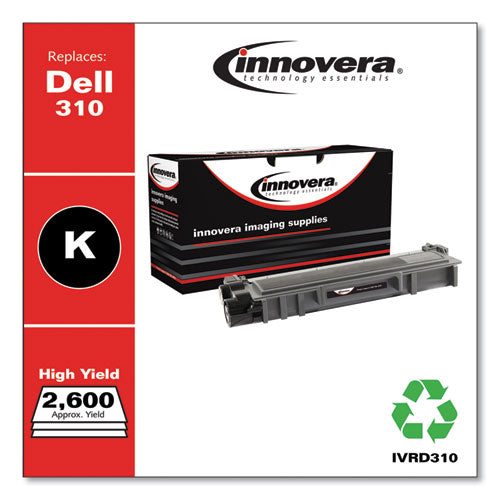 Image of Innovera® Remanufactured Black High-Yield Toner, Replacement for 593-BBKC, 2,600 Page-Yield