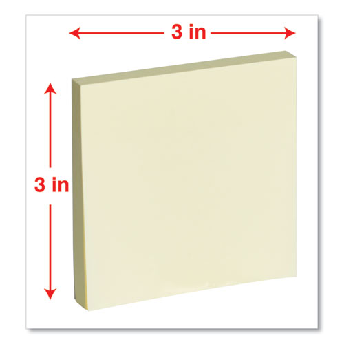 Image of Universal® Fan-Folded Self-Stick Pop-Up Note Pads Cabinet Pack, 3" x 3", Yellow, 90 Sheets/Pad, 24 Pads/Pack