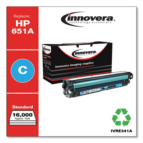 Image of Innovera® Remanufactured Cyan Toner, Replacement for 651A (CE341A), 13,500 Page-Yield