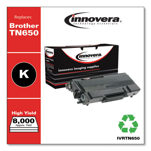 Image of Innovera® Remanufactured Black High-Yield Toner, Replacement for TN650, 8,000 Page-Yield