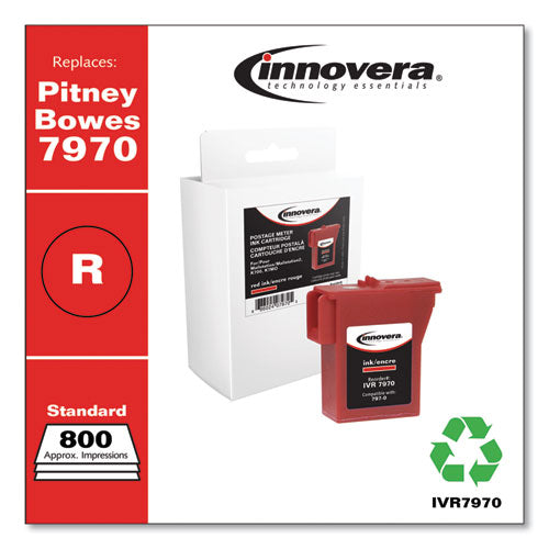 Image of Innovera® Compatible Red Postage Meter Ink, Replacement for 797-0 (7970), 800 Page-Yield