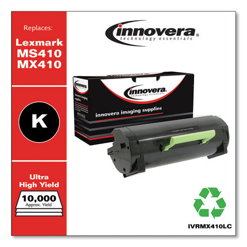 Image of Innovera® Remanufactured Black Ultra High-Yield Toner, Replacement for MS410/MX410, 10,000 Page-Yield