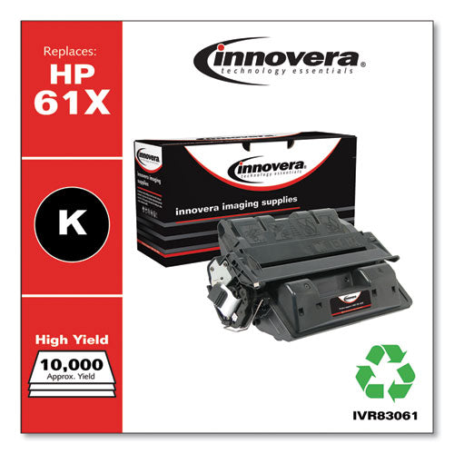 Image of Innovera® Remanufactured Black High-Yield Toner, Replacement for 61X (C8061X), 10,000 Page-Yield