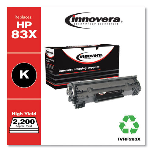 Image of Innovera® Remanufactured Black High-Yield Toner, Replacement for 83X (CF283X), 2,000 Page-Yield