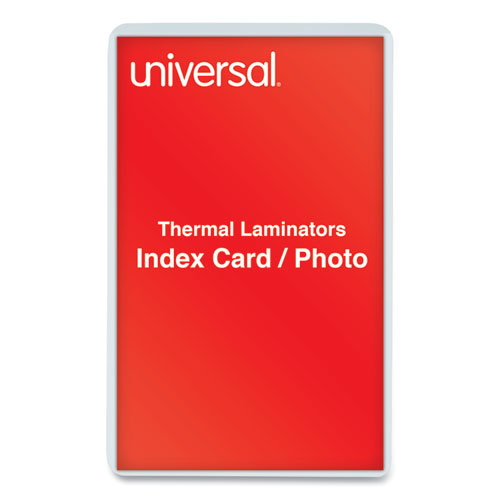 Image of Universal® Laminating Pouches, 5 Mil, 5.5" X 3.5", Gloss Clear, 25/pack