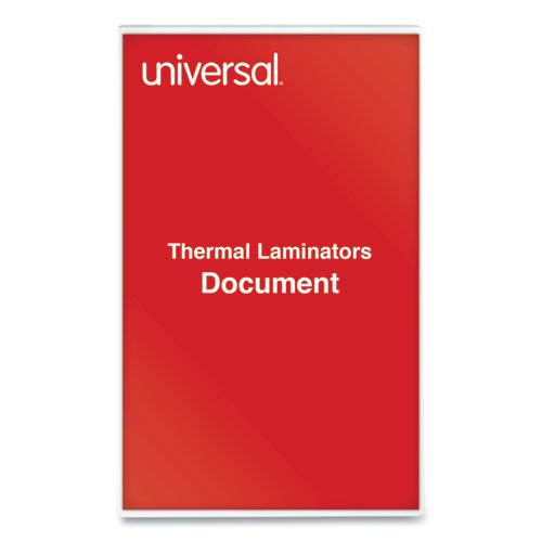 Image of Universal® Laminating Pouches, 3 Mil, 9" X 14.5", Gloss Clear, 25/pack