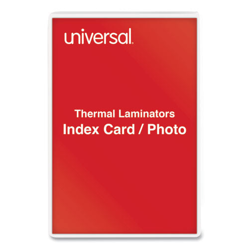 Image of Universal® Laminating Pouches, 5 Mil, 6.5" X 4.38", Gloss Clear, 100/box