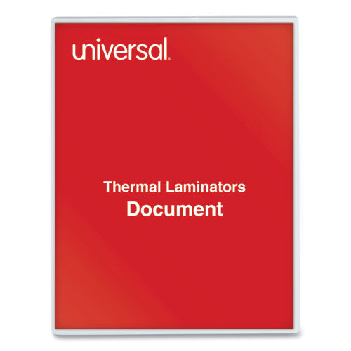 Image of Universal® Laminating Pouches, 3 Mil, 9" X 11.5", Gloss Clear, 100/box