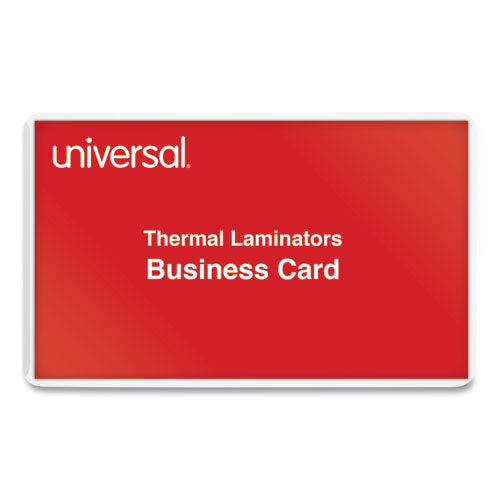 Image of Universal® Laminating Pouches, 5 Mil, 3.75" X 2.25", Gloss Clear, 100/box