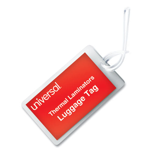 Image of Universal® Laminating Pouches, 5 Mil, 2.5" X 4.25", Gloss Clear, 25/pack