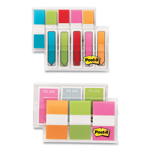 Image of Post-it® Standard And Arrow Flag Combo Pack, 0.47" And 0.94", Assorted Colors, 320/pack