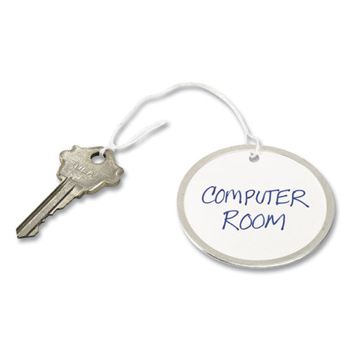 Image of Avery® Heavyweight Stock Metal Rim Tags, 2.25" dia, White, 500/Box