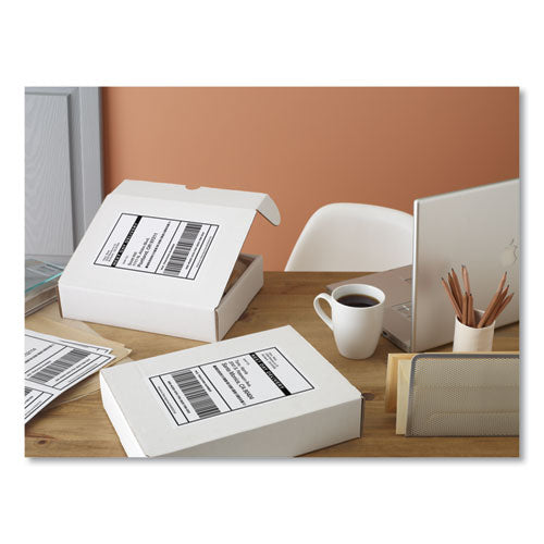 Image of Avery® Shipping Labels W/ Trueblock Technology, Inkjet Printers, 5.5 X 8.5, White, 2/sheet, 25 Sheets/pack