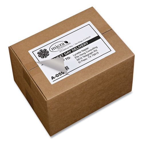 Image of Avery® Shipping Labels W/ Trueblock Technology, Laser Printers, 5.5 X 8.5, White, 2/sheet, 100 Sheets/box