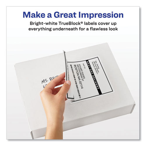 Image of Avery® Shipping Labels W/ Trueblock Technology, Inkjet Printers, 5.5 X 8.5, White, 2/sheet, 25 Sheets/pack