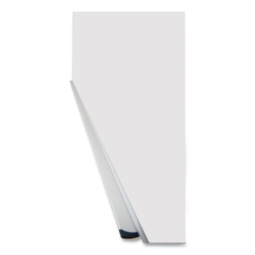 Image of Universal® Deluxe Melamine Dry Erase Board, 72" x 48", White Surface, Anodized Aluminum Frame