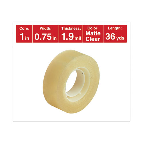 Image of Universal® Invisible Tape, 1" Core, 0.75" X 36 Yds, Clear, 12/pack