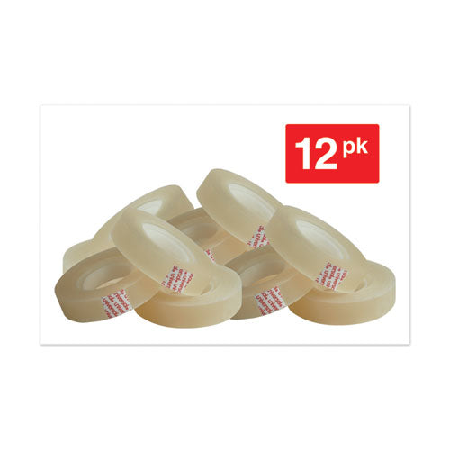Image of Universal® Invisible Tape, 1" Core, 0.5" X 36 Yds, Clear, 12/pack