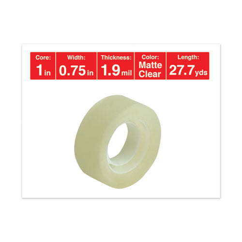 Image of Universal® Invisible Tape, 1" Core, 0.75" X 83.33 Ft, Clear, 12/pack