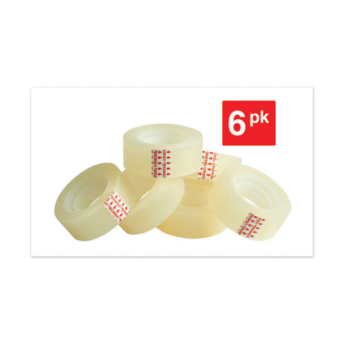 Image of Universal® Invisible Tape, 1" Core, 0.75" X 83.33 Ft, Clear, 6/pack