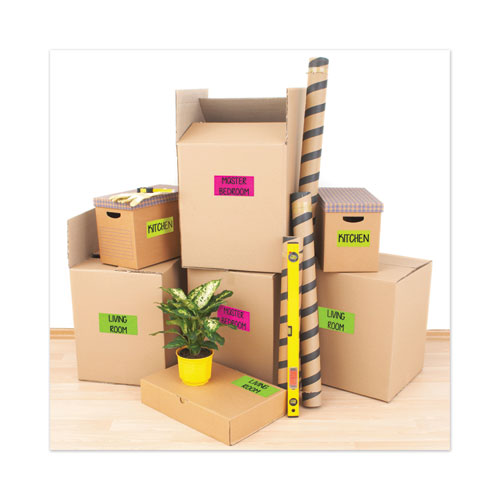 Image of Avery® High-Visibility Permanent Laser Id Labels, 2 X 4, Asst. Neon, 150/pack