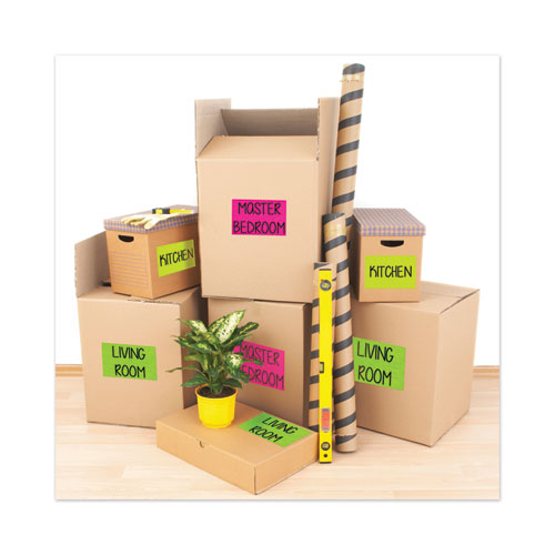 Image of Avery® High-Visibility Permanent Laser ID Labels, 5.5 x 8.5, Neon Green, 200/Box