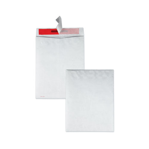 Image of Quality Park Tamper-Indicating Mailers Made with Tyvek, #13 1/2, Flip-Stik Flap, Redi-Strip Adhesive Closure, 10 x 13, White, 100/Box
