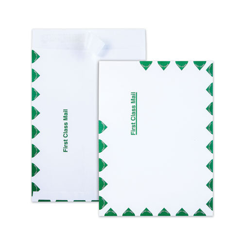 Image of Quality Park Ship-Lite Envelope, First Class, #10 1/2, Cheese Blade Flap, Redi-Strip Adhesive Closure, 9 x 12, White, 100/Box