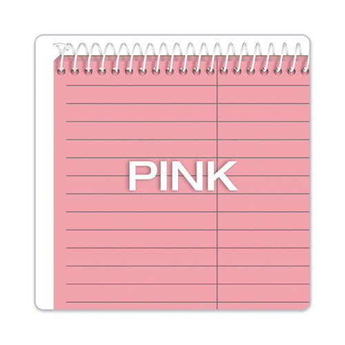 Image of TOPS Prism Steno Pads, Gregg Rule, Pink Cover, 80 Pink 6 X 9 Sheets, 4/pack