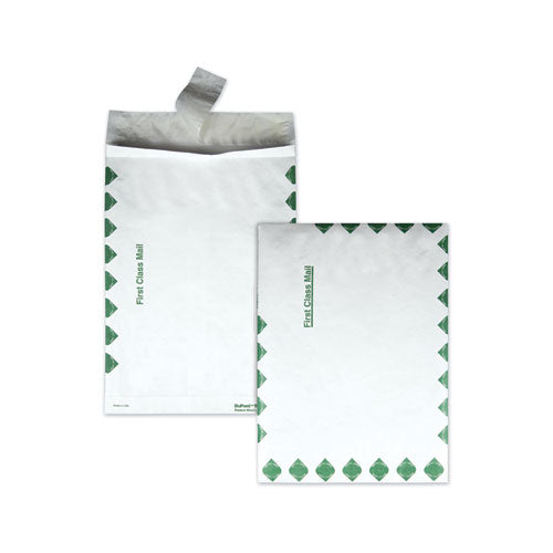 Image of Survivor® Heavy 18 lb Tyvek Open End Expansion Mailers, First Class, #13 1/2, Square Flap, Redi-Strip Closure, 10 x 13, White, 100/CT