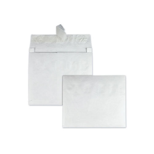 Image of Survivor® Heavyweight 18 lb Tyvek Open End Expansion Mailers, #13 1/2, Square Flap, Redi-Strip Adhesive Closure, 10 x 13, White, 100/CT